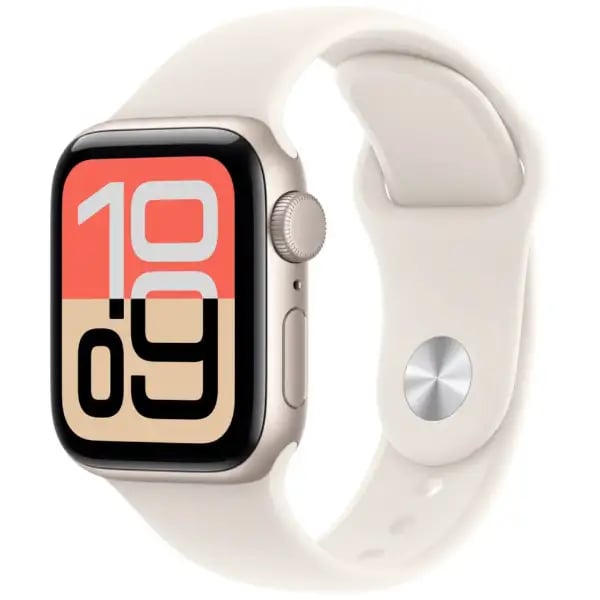 MEH34J/A Apple Watch SE 3（GPSモデル）- 40mmスターライトアルミニウムケースとスターライトスポーツバンド - S/M