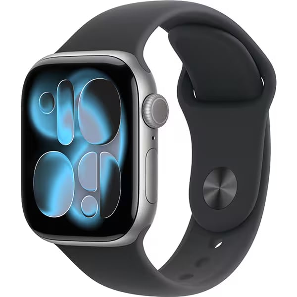 MEW14J/A Apple Watch Series 11 42mm（GPSモデル）- スペースグレーアルミニウムケースとApple Watch 42mmケース用 ストーングレイ スポーツバンド - S/M 