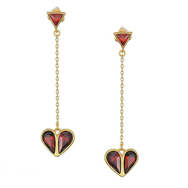 ケイトスペード ピアス Kate Spade WBRUH791Crystal Heart Linear Drop Earrings (Ruby/Gold) クリスタル ハート ドロップ ピアス (ルビー/ゴールド) Rock Solid Stone Heart Drop Earrings ★ 正規品