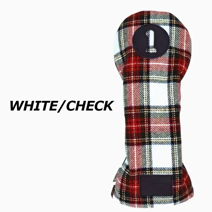 エヌ.イー.ヒュッテ N.E.Hutte ドライバー用 ヘッドカバー NEW ホワイトチェック DR用