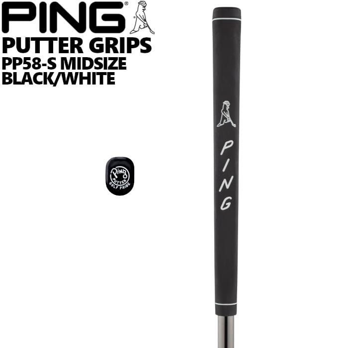 ピン ゴルフ PING PP58-S MIDSIZE ブラック/ホワイト パターグリップ