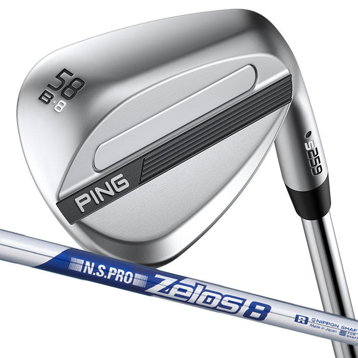 ピン ゴルフ PING S259 クロム ウェッジ B GRIND バウンスグラインド ウエッジ ZELOS 8 日本正規品 左右選択可