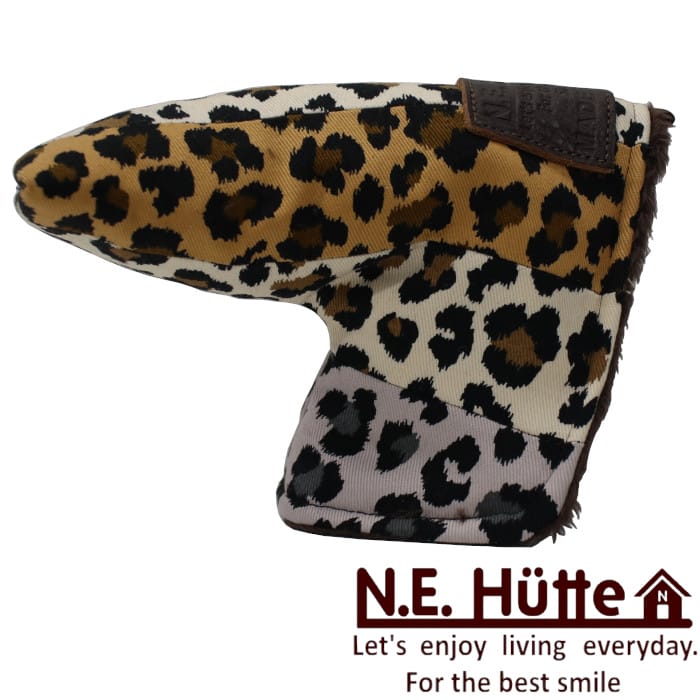 エヌ.イー.ヒュッテ N.E.Hutte ジャングルシリーズ ヒョウ柄 パターカバー ピン型用 Head Cover ヘッドカバー マグネット