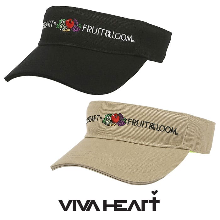 ビバハート VIVA HEART 013-58201 FRUIT OF THE LOOM コラボ レディース バイザー ゴルフ VISOR