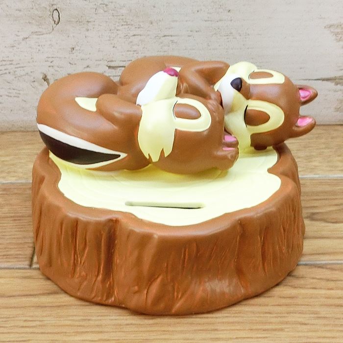 ディズニー わけあり アウトレット チップ&デール まったり貯金箱 チップとデール チップ デール バンク 陶器 割らずに取り出し可能 お土産 おみやげ 訳ありのサムネイル