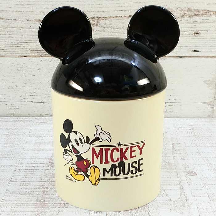 ディズニー 通販 ミッキーマウス キャニスター 無料ギフトラッピング 陶器 お土産 おみやげ ミッキー 保存容器 キッチン用品 700ml