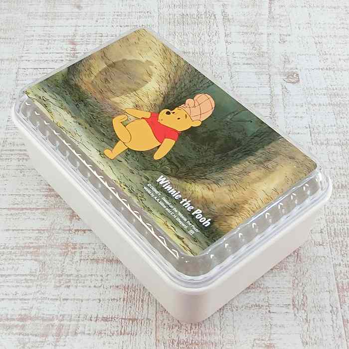 樂天商城 - ディズニー 通販 1段 弁当箱 くまのプーさん プーファイナルフレーム 【ホワイト】 630ml 無料ギフトラッピング ランチボックス おみやげ お土産 【日本製】 ランチベルト付