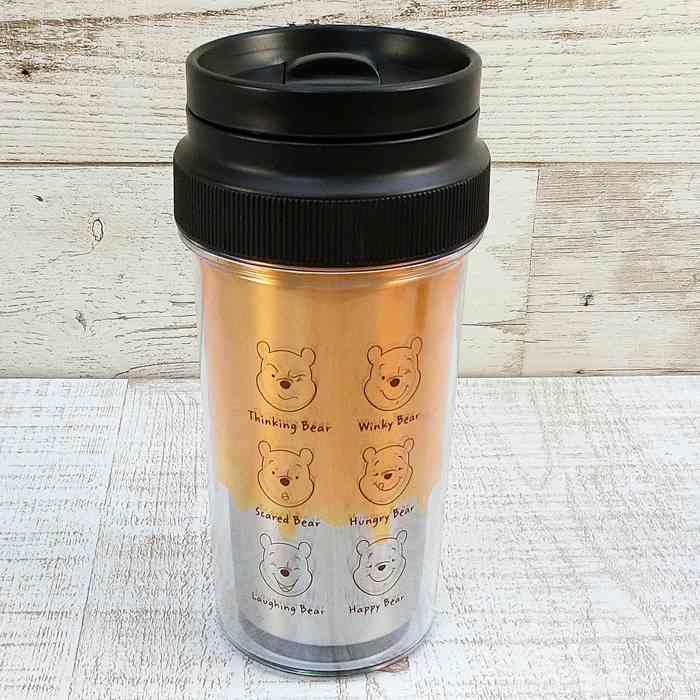 樂天商城 - ディズニー 通販 くまのプーさん フェイシーズ 蓋付 ホット & クール 2重 マグ タンブラー 400ml プーさん 無料 ギフトラッピング カップ コップ おみやげ お土産 フタ付