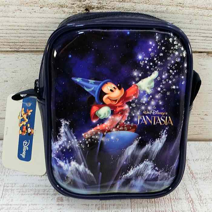 日本製 約20年前 デッドストック ディズニー ファンタジア ミッキーマウス スクエアポーチ コスメポーチ 【S】 無料ギフトラッピング ソーサラー ミッキー 角型ポーチ お土産 おみやげ 化粧ポーチのサムネイル