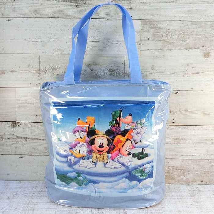 【 日本製 】 ディズニー ミッキーマウス と仲間達 ビニールコーティング ビッグ トートバッグ 水に強い！ 雨の日便利！ マザーズバッグ 無料ギフトラッピング ギフト お土産 おみやげ 国内正規品 デッドストック 新品のサムネイル