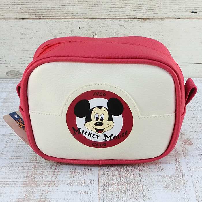 ディズニー 通販 デッドストックミッキーマウス クラブ スクエア ポーチ 【ホワイト ショート】 無料ギ..