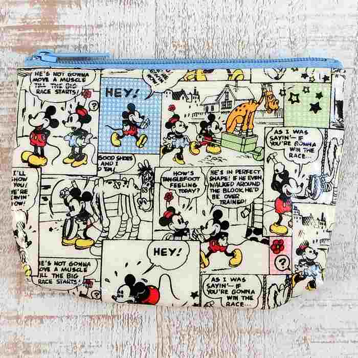 【1点のみ！ 日本製 】 ディズニー 通販 デッドストック 角型 コインケース ミッキー & ミニー コミッ..