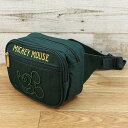 ディズニー ミッキーマウス 刺繍 ウエストポーチ 【グリーン】 無料ギフトラッピング ミッキー ポーチ ウエストバッグ バッグ ししゅう 大人 大容量 ギフト ...