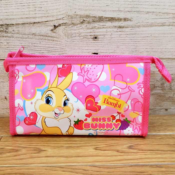 日本製 ディズニー ミスバニー バンビ 三角ポーチ コスメポーチ 無料ギフトラッピング ポーチ ギフト お土産 おみやげ 国内正規品 デッドストック 新品 ペンケース 筆箱のサムネイル