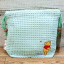 日本製 ディズニー くまのプーさん 巾着 ワッフル キンチャク 無料ギフトラッピング プーさん 巾着袋 ギフト お土産 おみやげ 国内正規品 デッドストック 新...