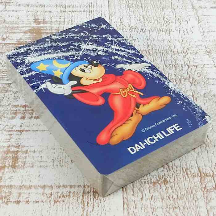 ディズニー 第一生命 トランプ ファンタジア ミッキーマウス 新品 未使用 約20年前の物 1点のみ 無料ギフトラッピング プレイングカード