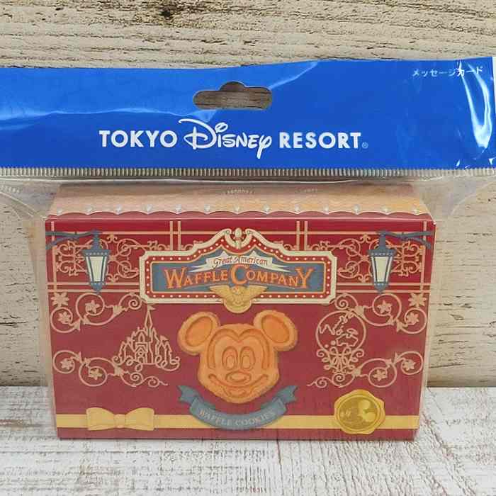 東京ディズニーリゾート ディズニー 通販 おみやげ お土産 パークフード ワッフルクッキー メッセージカード セット TDR ディズニーシー ディズニーランド 【 日本製 】 メッセージ カード 封筒 シール メモのサムネイル