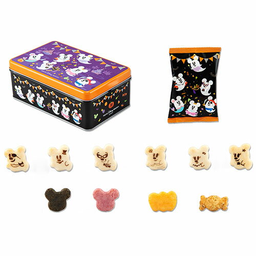 【9/14発売】 2023年 ディズニー 通販 ハロウィーン ミッキー と仲間達 煎餅 せんべい あられ 詰め合わせ 缶入り 無料ギフトラッピング ハロウィン 東京ディズニーリゾート TDR ディズニーシー ディズニーランド お土産 おみやげ お菓子 和菓子 米菓のサムネイル