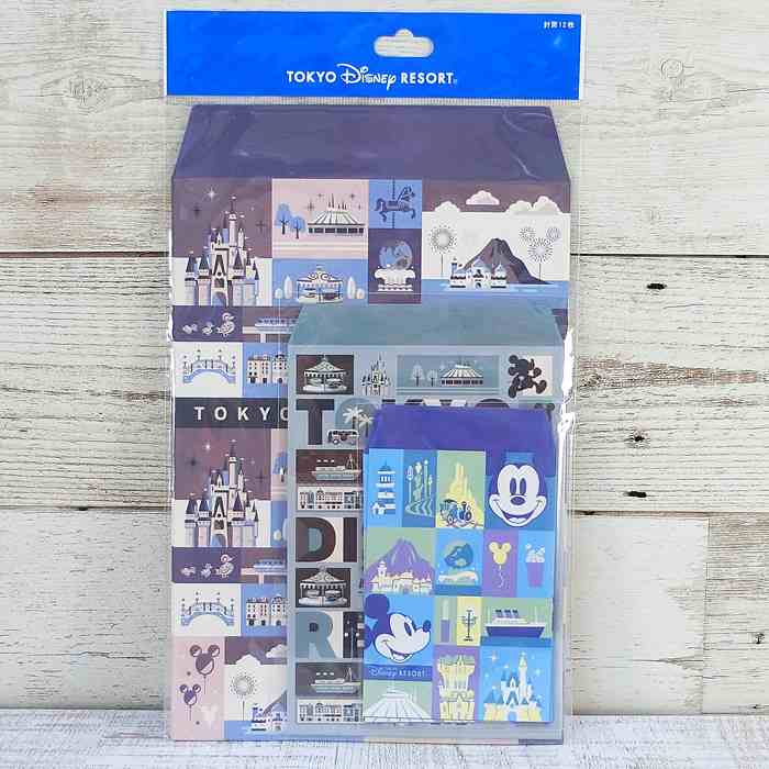 東京ディズニーリゾート ディズニー 通販 エコバッグ デザイン 封筒 3種セット 無料 ギフトラッピング TDR おみやげ お土産 ディズニーランド ディズニーシー