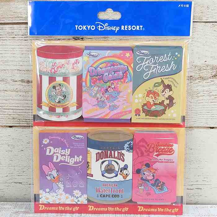 東京ディズニーリゾート ディズニー 通販 メモ 6個セット ドリームス オン ザ ゴー デザイン おみやげ お土産 無料 ギフトラッピング メモ帳 メモパッド ...