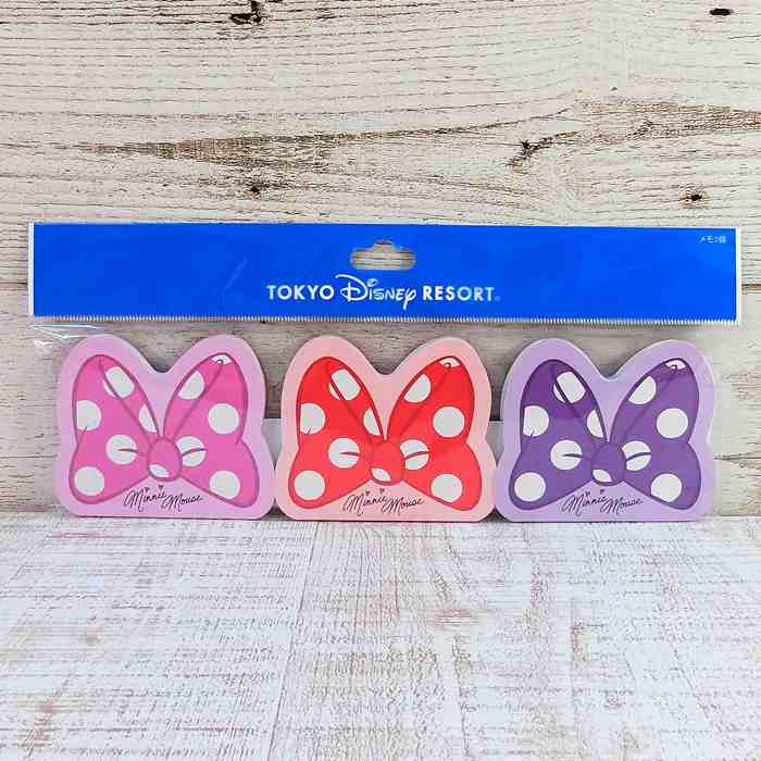 東京ディズニーリゾート ディズニー おみやげ お土産 ミニー ドットメモ 3個セット 無料ギフトラッピング TDR ディズニーランド ディズニーシー レッド ピ...