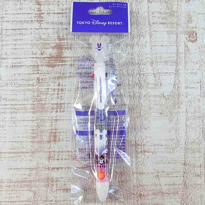 2025年 黒 青 赤 3色 ボールペン ＆シャープ ペンシル ディズニー 通販 ハロウィーン ゴースト ミッキーマウス 無料ギフトラッピング ハロウィン 東京ディズニーリゾート TDR ディズニーシー ディズニーランド お土産 おみやげ ミッキー おばけ シャープペン ミッキーのサムネイル