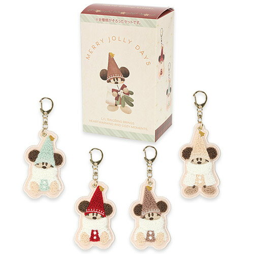 在庫有ります！【25年11/10発売】 ディズニークリスマス リルリンリン ミッキー キーチェーン4個セット..