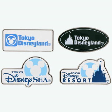 東京ディズニーランド ディズニー 通販 ロゴ ピンバッジ 4個セット 無料 ギフトラッピング ディズニーリゾート ディズニーシー ディズニーランド ピンバッチ TDL TDS TDR