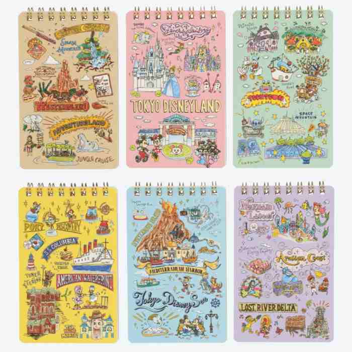 東京ディズニーリゾート ディズニー 通販 ファンマップ メモ 6個セット 無料 ギフトラッピング TDL ディズニーリゾート ディズニーシー メモパッド おみや...
