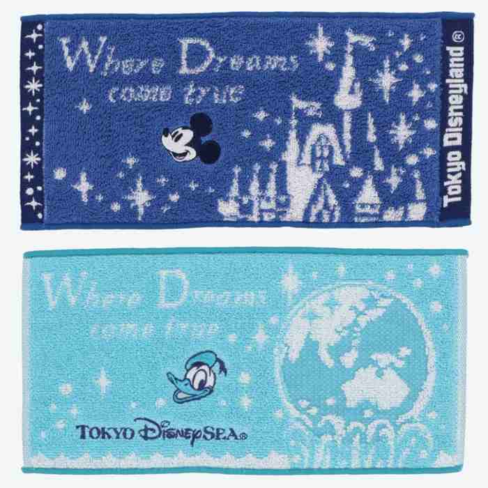 東京ディズニーリゾート 通販 ディズニー ミニタオル ハーフサイズ 2枚セット ミッキーマウス ドナルドダック 無料ギフトラッピング TDR ディズニーランド ディズニーシー お土産 ポケットタオルのサムネイル