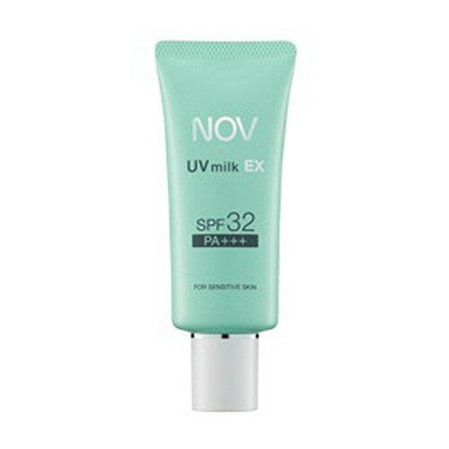 【150円クーポン♪4/18限定】ノブ UVミルクEX 35g 日焼け止め SPF32 PA+++ 敏感肌 顔用 体用 化粧下地 子供 無香料 無着色 低刺激 NOV 国内正規品