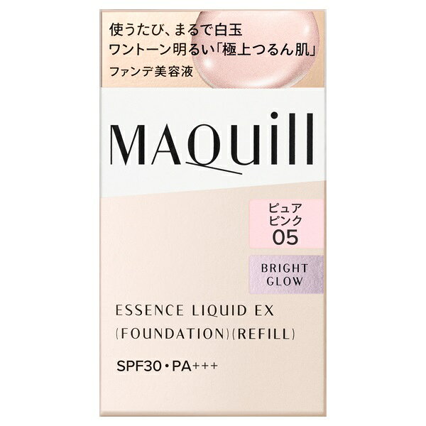 Rakuten - 【即日〜3営業日出荷/最低購入金額設定店】資生堂 マキアージュ エッセンスリキッド EX ブライトグロウ レフィル ピュアピンク05 24ml SPF30・PA+++ (リキッドファンデーション) ※（当店ではお買物時の最低ご購入金額を9,900円に設定させて頂いています）