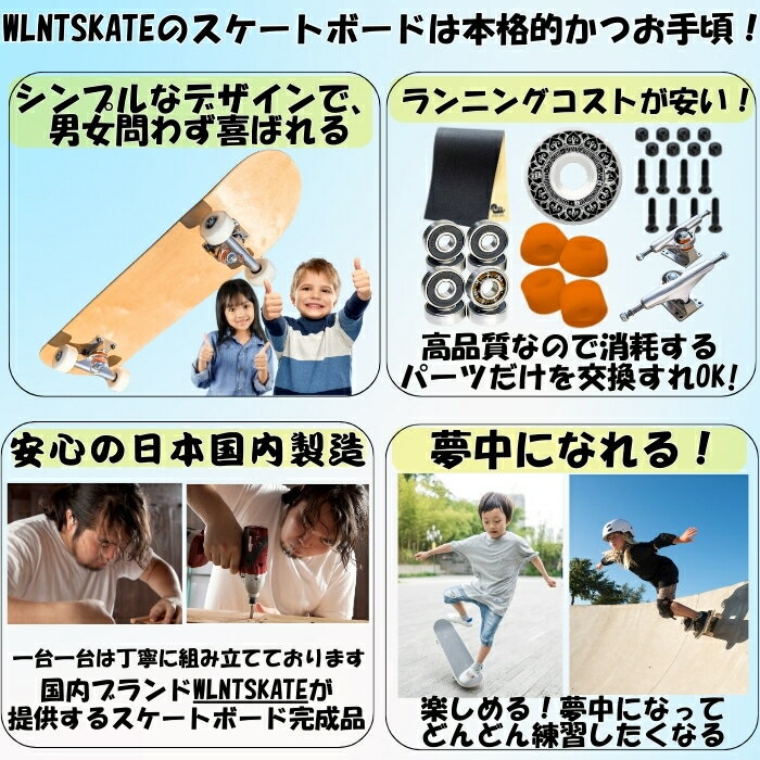 スケートボードコンプリート 完成品 6.0～8.25インチ対応 子供から大人まで楽しめる オールラウンドモデル 初心者 キッズ 大人向け スケボー スケートボード 国内ブランド コンプリート complete
