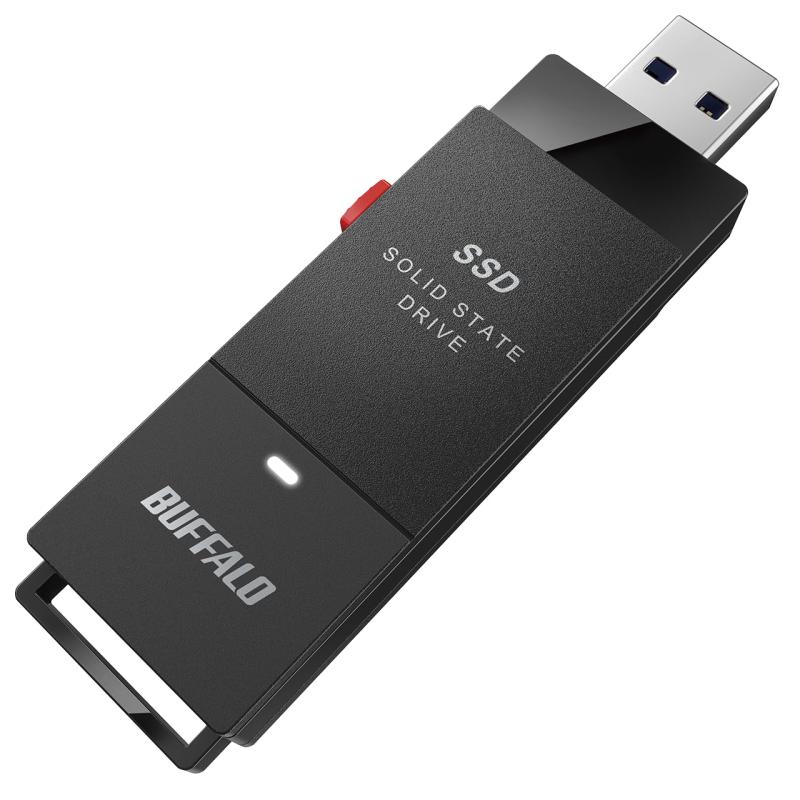 Хåե ( BUFFALO ) USB3.2(Gen1) ݡ֥SSD 500GB ƥå SSD-PUT500U3-BKC