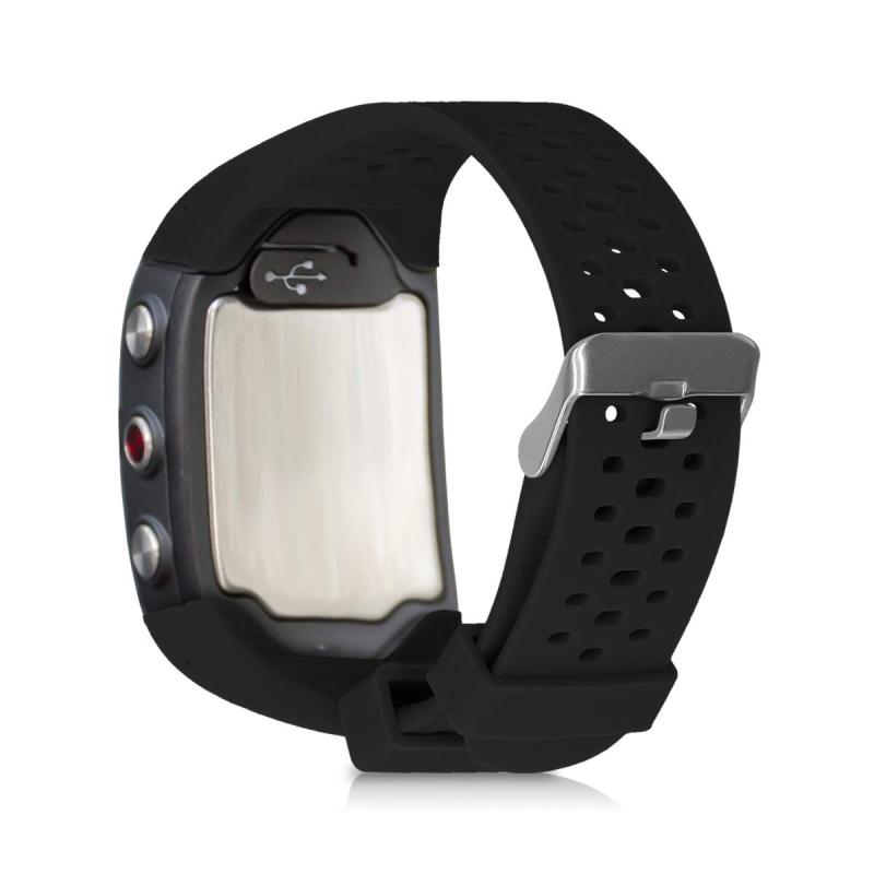 交換ベルト対応: Polar M400 / M430 バンド - シリコンバンド ソフト TPU 耐久性 黒色マット