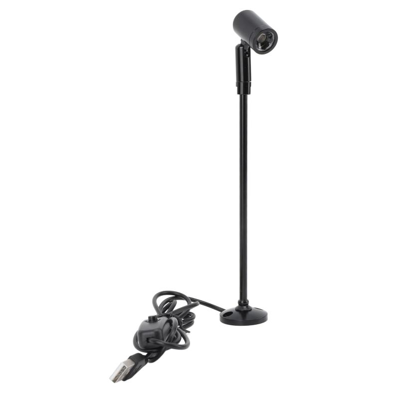 USB LED スポットライト スタンドライト アート照明 ジュエリー展示 調光可能 LEDスポットライト アルミニウム製 小型アートペイント用 ランプ (自然光)