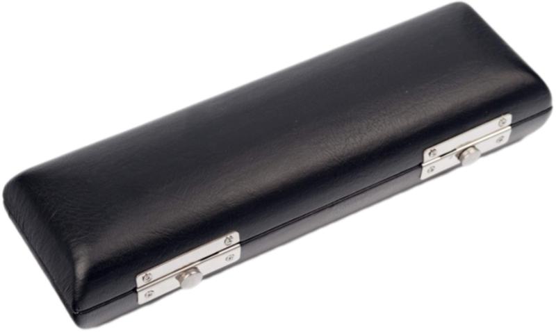 heizi フルート ケース 楽器 フルートハードケース 収納 黒 革 レザータイプ ピッコロ 16ホール 16穴