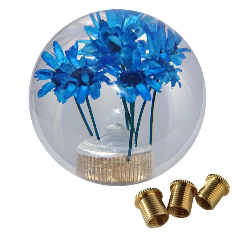 tonra 汎用 シフトノブ ボール 水中花 透明 クリア レトロ 54 mm 110 g カスタム M8 M10 M12 アダプタ ..