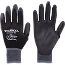 TRUSCO(トラスコ) カラーナイロン手袋PU手のひらコート ブラック L TGL-3535-BK-L x 10 双【ケース販売】