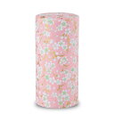 のレン 茶筒 茶缶 キャニスター 200g缶 (和紙の茶筒 - 京桜 ピンク) / 日本製 友禅和紙 スチール缶 中蓋つき 密閉 容器 保存容器 乾物容器/茶筒...