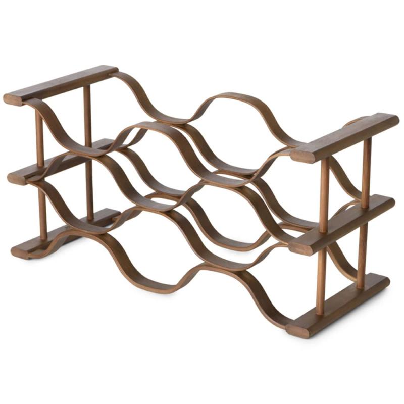 GUDEE グディ ワインラック ワイン収納 木製 竹 GudeeLife WAVI Wine rack 6-bottle BR (6本収納, ブラ..