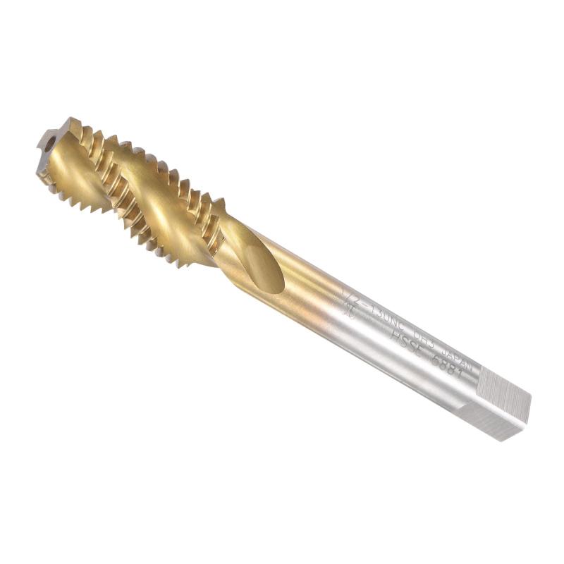 CoCud 螺旋フルートねじ切りタップ 1/2-13 UNCスレッドサイズ3フルート 高速度鋼タッピングツール - （..