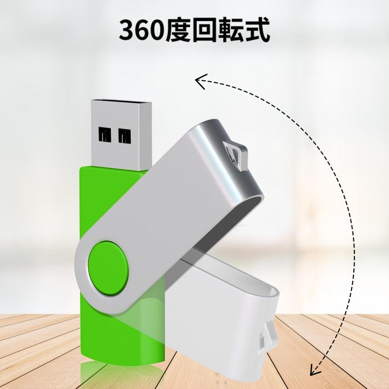 TEWENE USBメモリ 64GB 3個セット 3色 回転式 フラッシュメモリー フラッシュドラ...