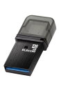 エレコム USBメモリ 128GB USB3.2(Gen1) Type-C キャップ式 ブラック MF-CAU32128GBK(2)
