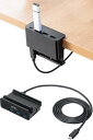 サンワダイレクト USBハブ クランプ USB-A×3・USB-C×1 バスパワー 1.5mケーブル USB-C接続 ブラック 400-HUBC065NBK(2)