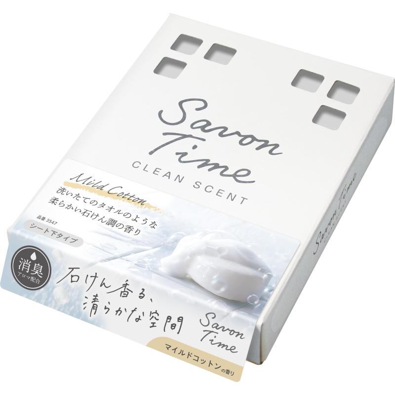 CARALL(カーオール) 晴香堂 車用 芳香剤 サボンタイム ボックス マイルドコットン 165ml 3547