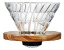 HARIO (ハリオ) V60 耐熱ガラス 透過 コーヒードリッパー オリーブウッド 02 コーヒードリップ 1~4杯用 VDGR-02-OV(3)
