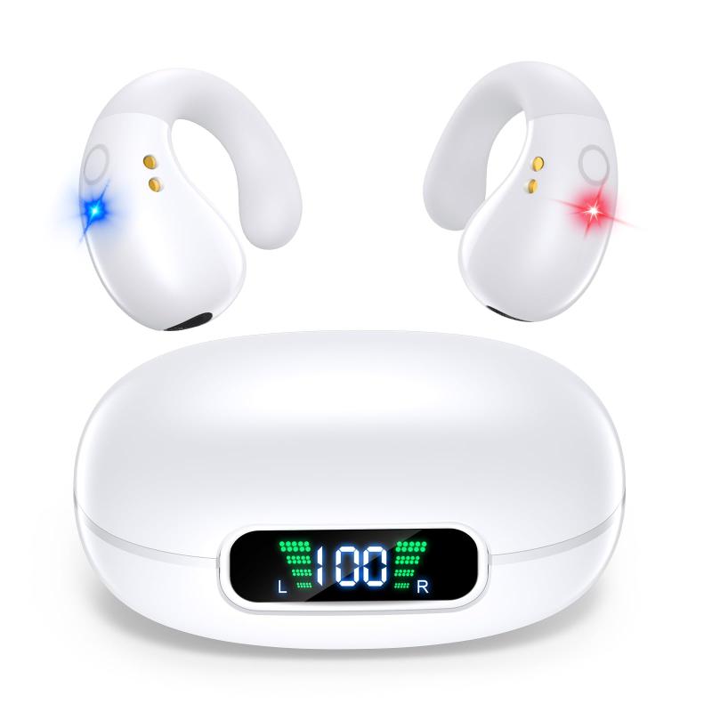 【2024年新時流 イヤーカフ イヤホン】 OWS イヤホン いやカーフ イヤホン 耳挟み式イヤホン bluetooth イヤホン 空気伝導イヤホン ワイヤレスイヤホン 骨伝導イヤホンの革新 耳挟み式 オープン