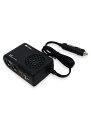 メルテック(meltec) DCDCコンバーター 15A 24V車に12V車用カー用品使用可能 USB2口付ブラック E-106