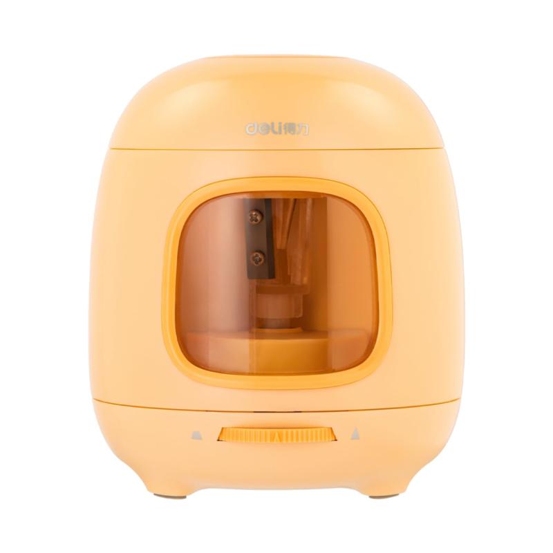 deli 電動鉛筆削り イエロー 対応可能な鉛筆 : 鉛筆/色鉛筆 (直径6.5-8mm) 型番 : VA13 / えんぴつ削り ペンシルシャープナー 文具 文...